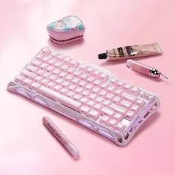 Клавіатура GravaStar Mercury K1 x Kailh Cherry Pink EN BT/WL/USB Sakura Pink (GSK1_P_PNK) - мініатюра 8