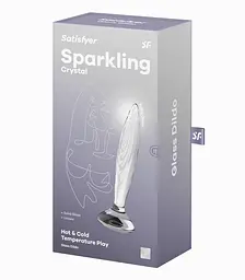 Анальна пробка Satisfyer Sparkling Crystal 19 см (прозора) - мініатюра 5