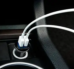 Автомобільний зарядний пристрій Hoco Z1 Car Charger 2USB 2.1A Black [38274] - мініатюра 4