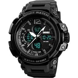 Годинник наручний Skmei 1412 Black White, 1412BKWT (15952) - мініатюра 2