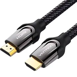Кабель HDMI M-M, 3.0 м, V2.0, 4K 60Гц, обплетення, Zinc Alloy Type чорний Vention