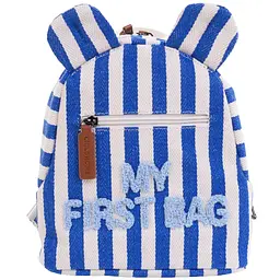 Рюкзак дитячий Childhome My first bag stripes electric blue (CWKIDBSTBL) - мініатюра 2