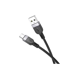 Дата кабель USB 2.0 AM to USB-C 1.0m silicone X109 Energy black Hoco (6942007636247)