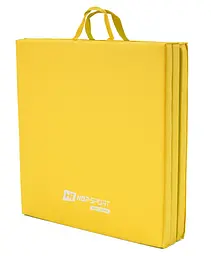Мат гімнастичний Hop-Sport HS-064FM 4см твердий жовтий - мініатюра 2