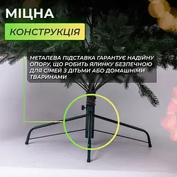 Лита штучна ялинка 2.5 м зелена Буковинська TD-BUKGR25 LUGI - мініатюра 4