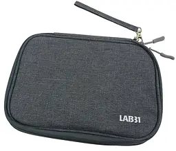 Органайзер Lab31 Для кабелів Сумка-чохол Поліестер Темно-сірий