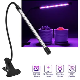 Фітолампа для рослин 20LED 10W USB підсвічування для розсади та квітів фітосвітильник