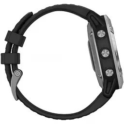 Смарт-годинник Garmin Fenix 6 Solar Silver with black band (010-02410-00) () - мініатюра 4