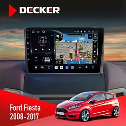 Штатна магнітола Ford Fiesta 2008-2017 Decker D9-011 4x64, DSP, 4G, 360 Decker (НФ-00005575)