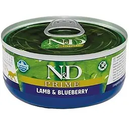 Вологий корм для котів Farmina N&D Grain Free Prime Lamb&Blueberry Adult ягня та чорниця 70 г - мініатюра 2