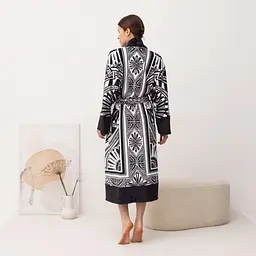 Кімоно жіноче з плюшевого велюру Kimono Noire 18130 M - мініатюра 4