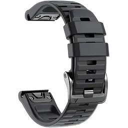 Силіконовий ремінець на смарт годинник Garmin 47 mm, Silicone, black, зі зручною застібкою, на фітнес браслет, ArmorStandart (ARM60796) - мініатюра 3