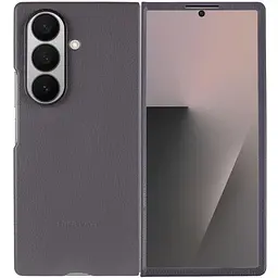 Шкіряний чохол Leather Case (AAA) для Samsung Galaxy Z Fold7 Gray - мініатюра 2