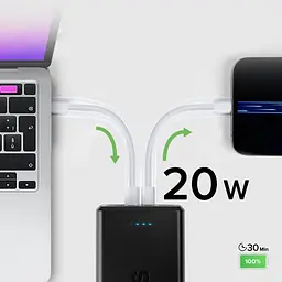 УМБ SBS 30000mAh 20W PD,QC, 2xUSB-A, 2xUSB-C Black - мініатюра 8