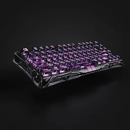 GravaStar Клавіатура механічна Mercury V75 Lite 75keys, Blackcore, USB-A, Transparent Black - мініатюра 4