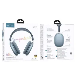 Накладні бездротові навушники W65 Happy Blue Hoco teh0030595 - мініатюра 3