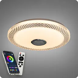 Люстра світлодіодна 517 Dlight RGB з пультом і колонкою 80Вт Білий (02158) - мініатюра 6