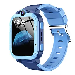 Дитячий смарт-годинник Y76, 4G GPS Wi-Fi SIM камера SOS IP67 синій - мініатюра 8