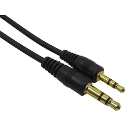 Кабель AUX Audio DC3.5 тато-тато 5.0 м Gold Stereo Jack круглий Black cable Пакет