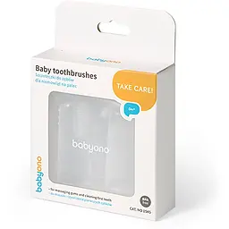 Зубна щіточка BabyOno з масажем для ясен на пальчик прозорий 2 шт. - мініатюра 3