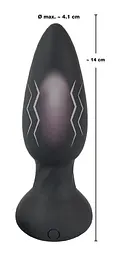Анальна пробка Orion Black Velvets RC Shaking Plug 14.2 см (чорний) - мініатюра 7