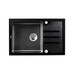 Кухонна мийка Platinum Handmade PVD Black Glass 780x510x200, Чорний