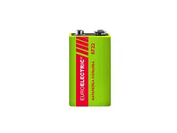 Батарейка сольова EUROELECTRIC 6F22 1шт 9V blister - мініатюра 2