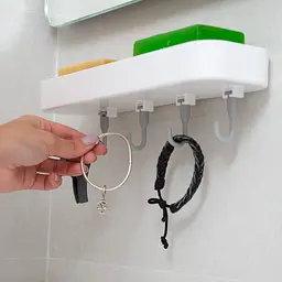 Мильниця МВМ My Home BP-11 клейка подвійна, з гачками, біла (BP-11 WHITE) - мініатюра 7