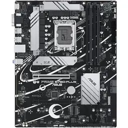 Материнська плата Asus Prime LGA1700, B760-PLUS, B760, 4xDDR5, Int.Video(CPU), 4xSATA3, 3xM.2, 1xPCI-E 16x 5.0, 1xPCI-E 16x 4.0, 2xPCI-E 1x 3.0, 1xM.2 (Key E), Realtek 7.1, Realtek 2.5Gb, 6xUSB3.2/4xUSB2.0, VGA/HDMI/DP, ATX