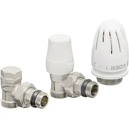 Комплект для підключення радіатора Koer 1/2"x3/4" кутовий з термоголовкою SET-14 KR3178