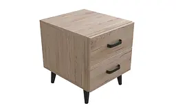 Тумба Віва 2 на конусних ніжках Ferrum-decor 41x35x40 Чорний метал ДСП Дуб Сан-Марино 16 мм (FRD-106814) - мініатюра 3