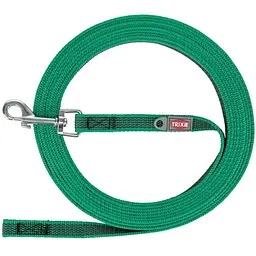 Повідок для собак Trixie Tracking leash прогумований S-M 10 м 15 мм зелений