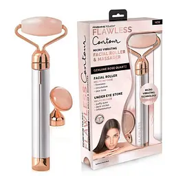 Електричний ролик - масажер для обличчя Flawless Contour · Кварцовий вібромасажер для обличчя з насадками - мініатюра 5