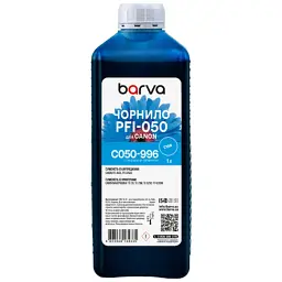 Чорнило Barva Canon PFI-050 Special, 1 л, Cyan pigmented (C050-996)