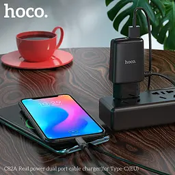 Адаптер HOCO Type-C cable Real power C82A |2USB, 2.4A| - мініатюра 3