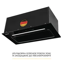 Витяжка повновбудована WEILOR LUMINA WBG 68 BLACK - мініатюра 7