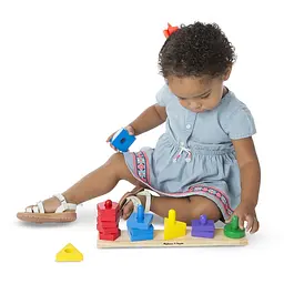 Пірамідка Melissa&Doug дерев'яна на платформі (MD10379) - мініатюра 5