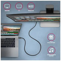Дата кабель USB-C to USB-C 2.0m USB 3.2 Gen 2 PD 100W 5A 4K black AXAGON (BUCM32-CM20AB) - мініатюра 8