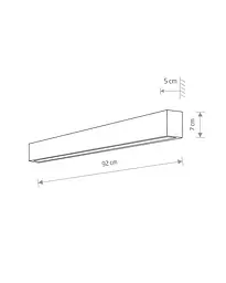Настінний світильник Nowodvorski 7567 Straight Wall Led M - мініатюра 2