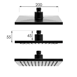 Душова система Yoka Tiki-Blk black BP.TIKI-BLK, Чорний матовий - мініатюра 5