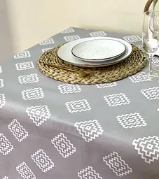 Скатертина Ecotton DUCK 170х150 см водовідштовхувальна сіра 1003-10 Grey (23522) - мініатюра 3