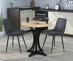 Круглий обідній стіл Ральф Loft Design Діаметр 70 см (Дуб Борас)