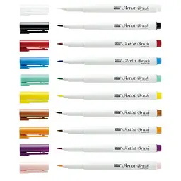 Маркер-пензель Marvy Artist Brush чорний 1100 - мініатюра 2