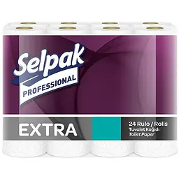 Туалетний папір Selpak Professional Extra двошаровий 22.3 м 24 рулони (8690530783621)