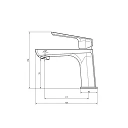 Змішувач для умивальника TOPAZ LEXI TL-21201-H57-0 - мініатюра 4