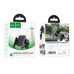 Вело/Мото тримач для телефона HOCO H91 Milly motorcycle bicycle universal holder чорний - мініатюра 2