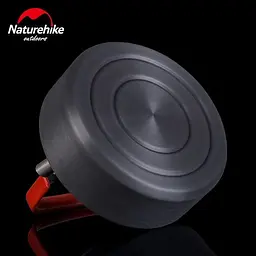 Туристический чайник Naturehike NH17C020-H из алюминия 1.1л (Серый) - мініатюра 4