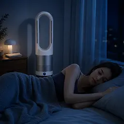 Мобільний безлопатевий вентилятор Germatic LED 1200W / Кондиціонер підлоговий 2в1 з обігрівом та охолодженням AM-018JR сенсор, пульт ДК, автоповорот 80° - мініатюра 4