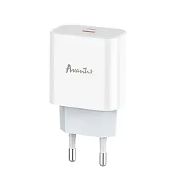 Мережевий зарядний пристрій Avantis A838 Plus QC3.0 (PD 20W)- білий