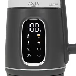 Електричний скляний чайник Adler AD 1305, 1.7 л, регулювання температури, сірий - мініатюра 2
